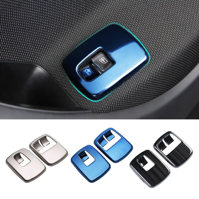 

1 пара Защитная крышка из нержавеющей стали для панели управления окон для Smart fortwo forfour 2015 2016 2017 2018