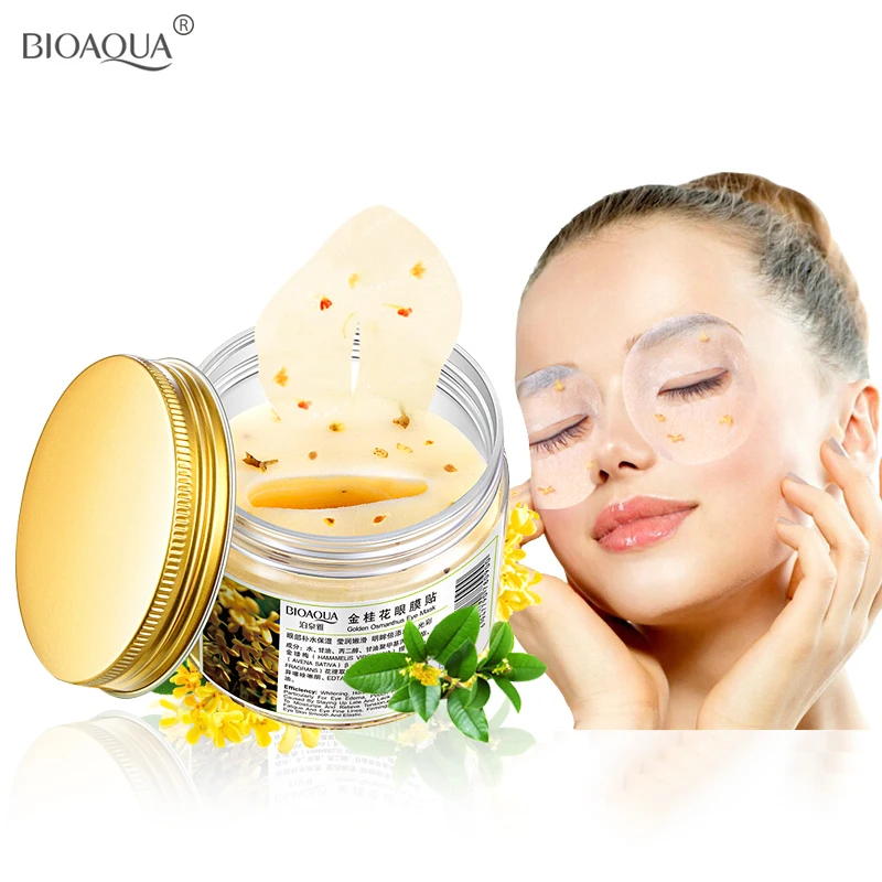 80 шт./бутылка BIOAQUA Gold осмотическая маска для глаз женщин коллагеновый гель