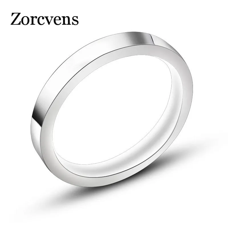 ZORCVENS 2020 новое 3 мм широкое кольцо из нержавеющей стали простое для мужчин и женщин
