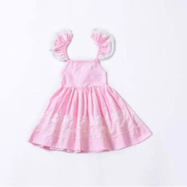Children's Girls Summer Dresses Casual Lace Girl Princess Baby Party Wedding Beauty Dress Sleeve | Детская одежда и обувь