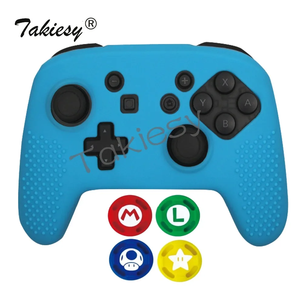 Силиконовый чехол 5 в 1 для Nintendo Switch Pro с противоскользящим мягким контроллером NS NX