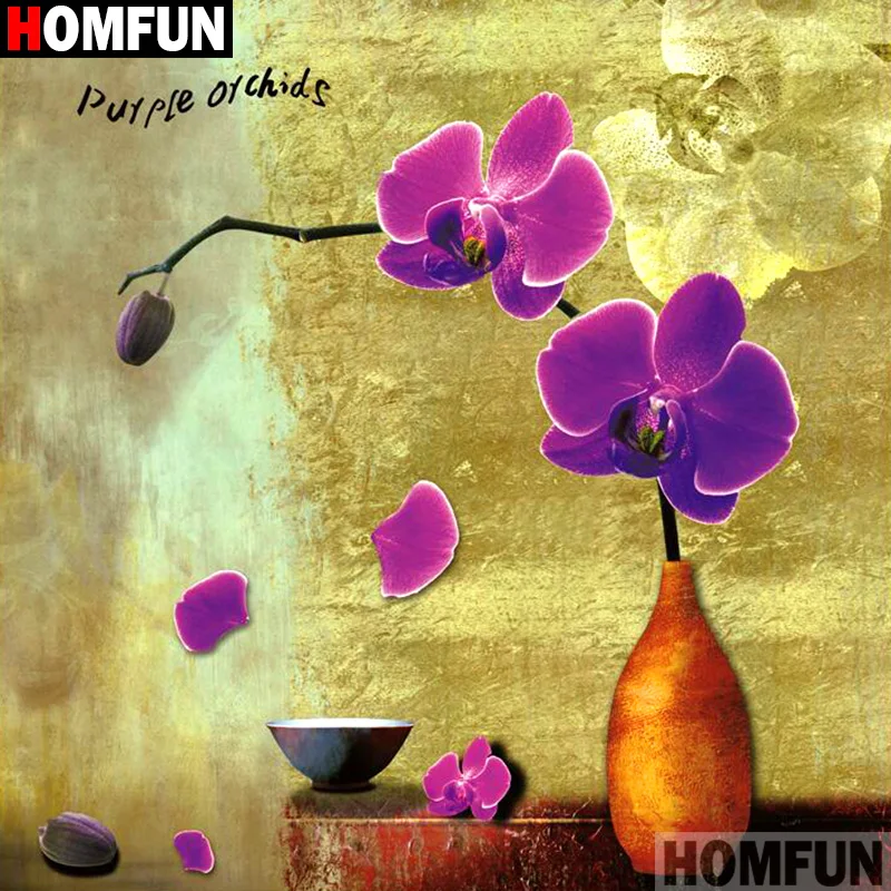 

Алмазная 5D картина HOMFUN A10850 «Цветочный пейзаж», вышивка крестиком, полная выкладка, Круглый/квадратный вырез, «сделай сам», домашний декор