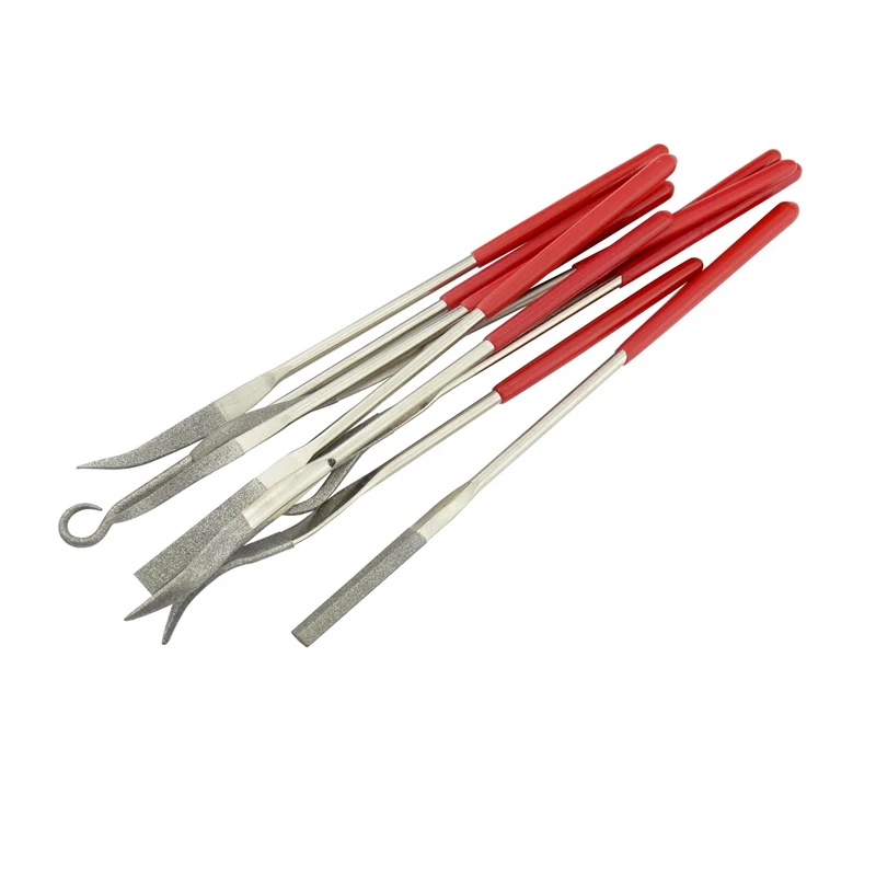 10 шт. с алмазным покрытием Rifler файл набор часы ювелирные напильники инструменты