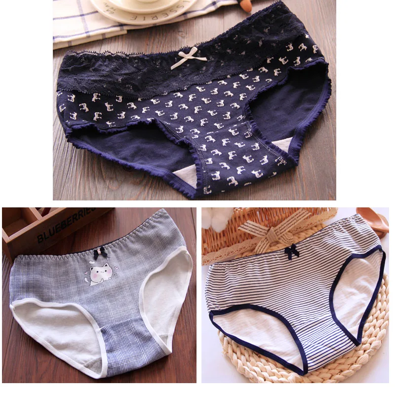 3 шт., нижнее белье, женские трусики, Culotte Femme, хлопковые трусы, Мультяшные сексуальные трусики для женщин, Calcinhas Ropa Interior Femenina Lingeries