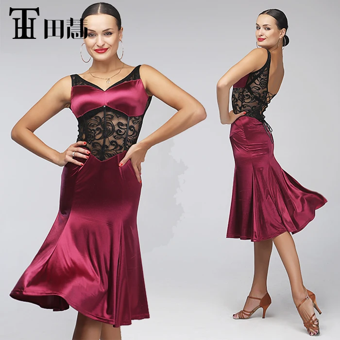 

sexy woman Latin dance dress practice Latin Dance Competition Dresses Practice Clothes Adult Sexy Dress Performance