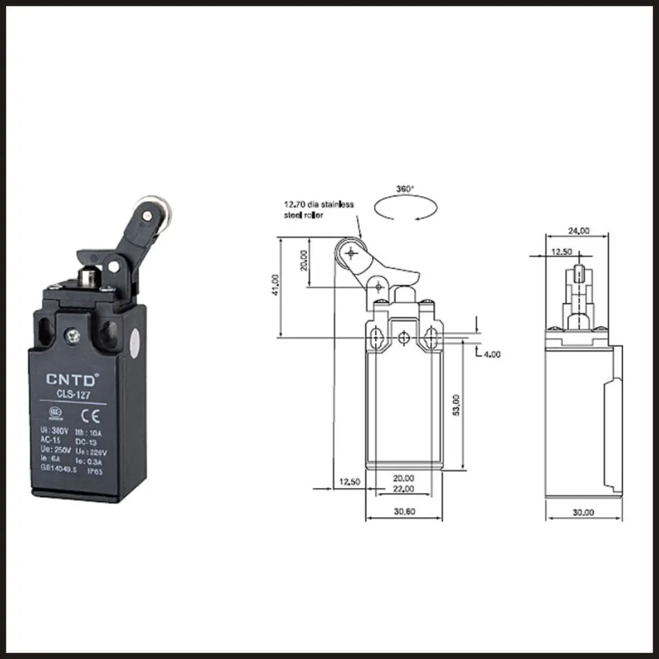 Переключатель путешествия концевой выключатель 24A Электрическая безопасность