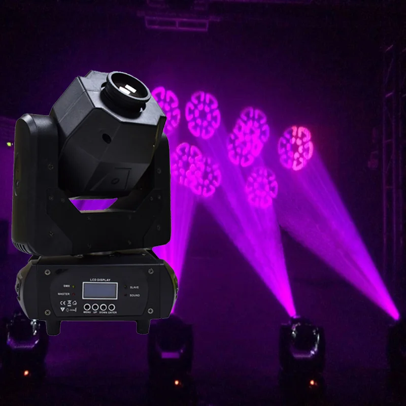 

3 Facet Prism 60W Moving Head Spot Light DMX 512 60W LED Gobo Effect Moving Head Light DJ Disco Party Event Show Stage Lighting
