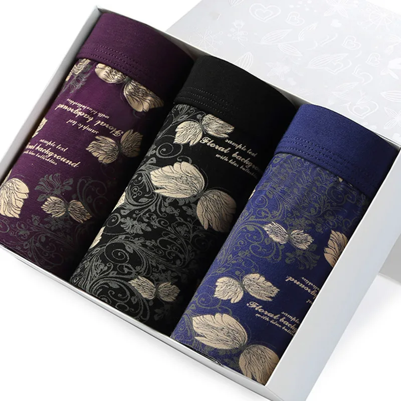 UIECOE 3 шт./лот бренд модальные трусы боксеры Для мужчин пикантные удобные мужские