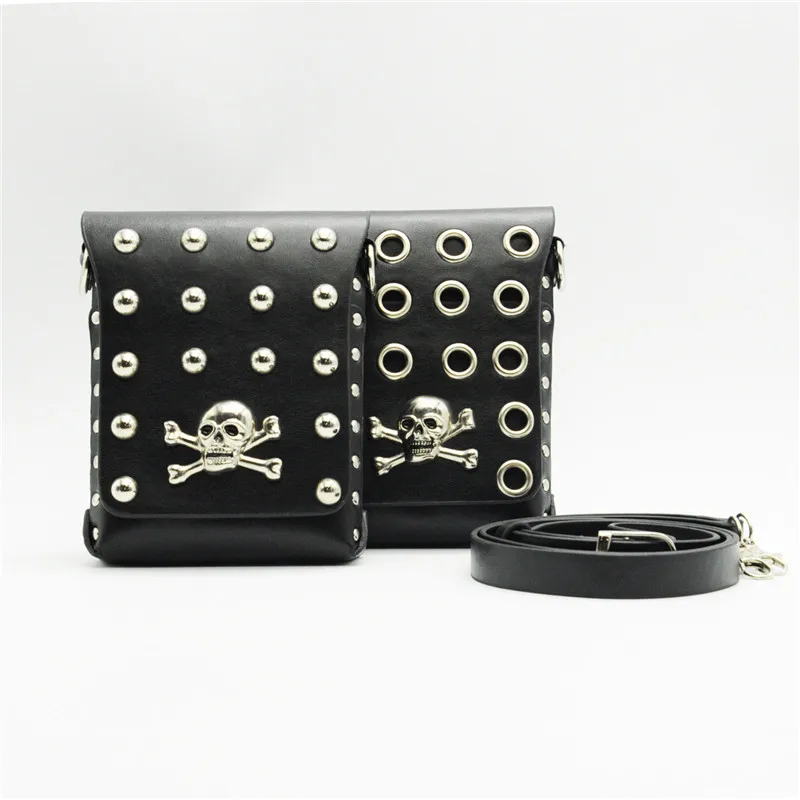 Панк готический мешок новинка 2019 Пиратская Наплечная Сумка с заклепками унисекс