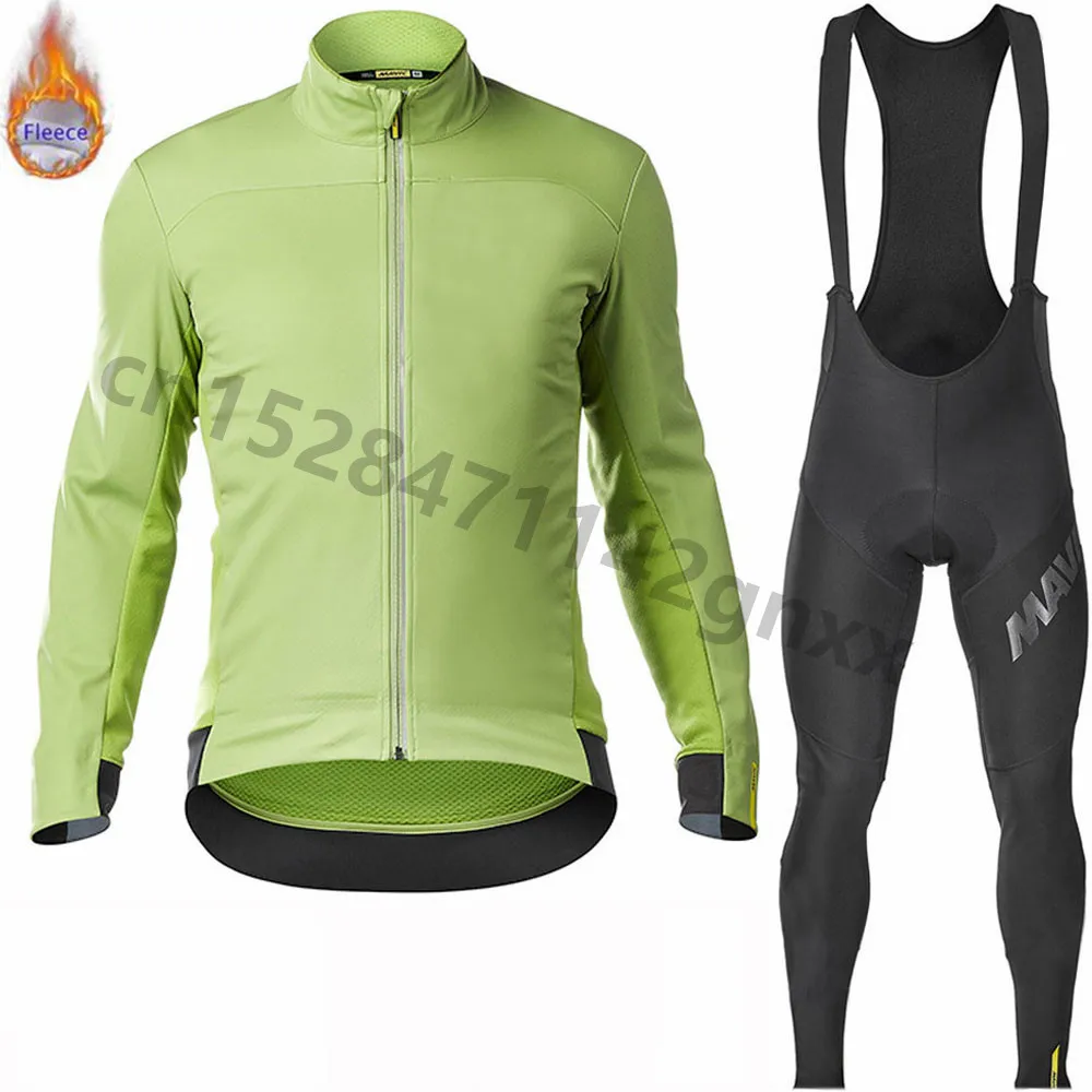 Для велоспорта Mavic Jersey Mens pro team зимний термальный флисовый комплект с длинными рукавами MTB велосипедный костюм, трико Ropa Ciclismo Hombre - Цвет: 3