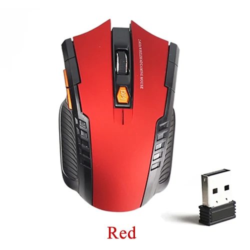 Red USB 2,0 оптическая игровая мышь 2,4 ГГц Беспроводная мышь портативный мини USB Эргономика компьютерные мыши 2000 точек/дюйм для портативных ПК видеоигры - Цвет: Red