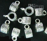 900pcs tibetan silver cylinder decorative bail a182