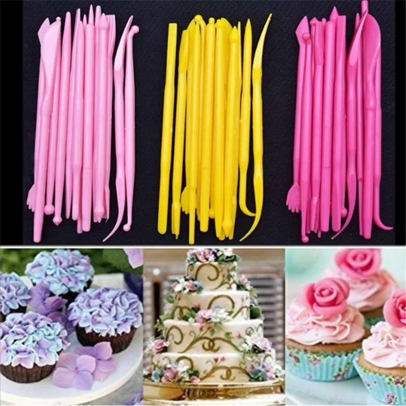 Пирог из резного группа 14 розового цвета Fondant (сахарная) торт скульптура сахара с