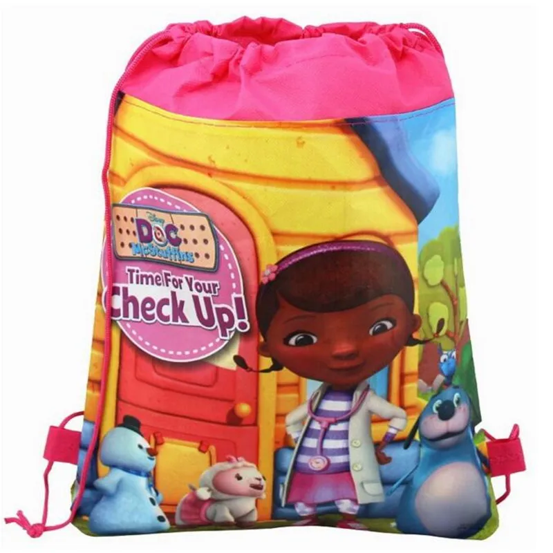 24 шт./лот детский рюкзак Doc McStuffins из нетканого материала подарочные сумки