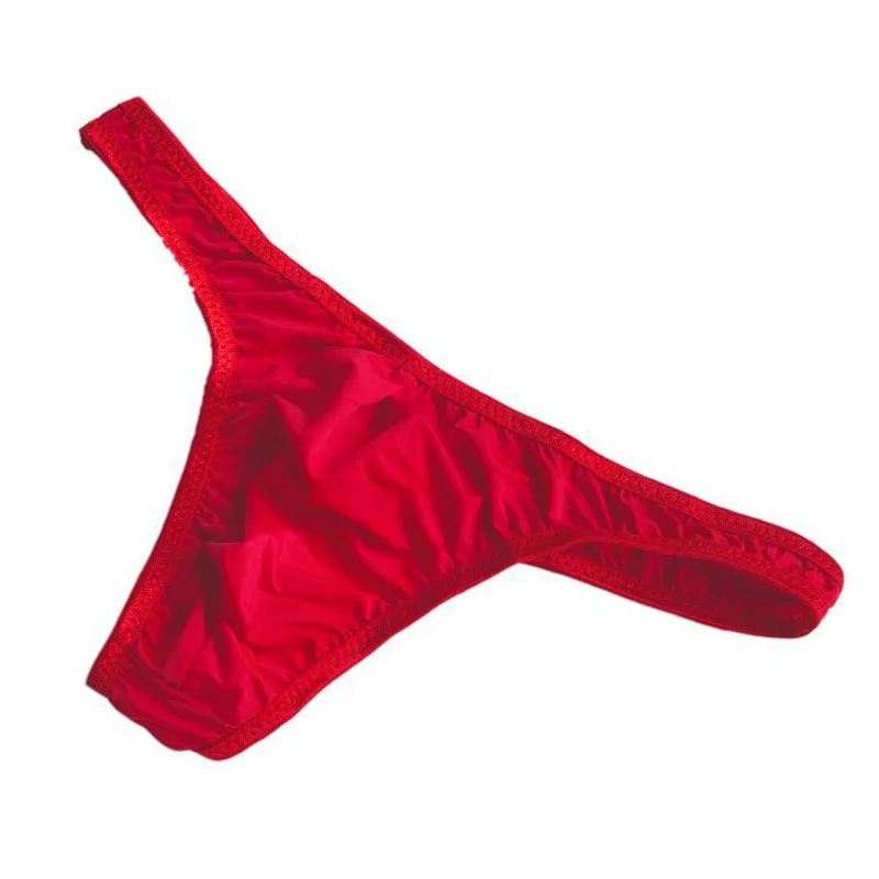 

Ice Silk Men Sexy Underwear Low-Waist Translucent Thongs and G Strings ZJH801T