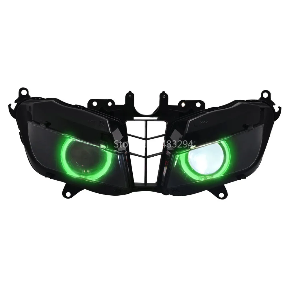 Мотоциклетный HID проектор зеленые глаза ангела сборная фара для Honda CBR600RR CBR 600RR 600 RR