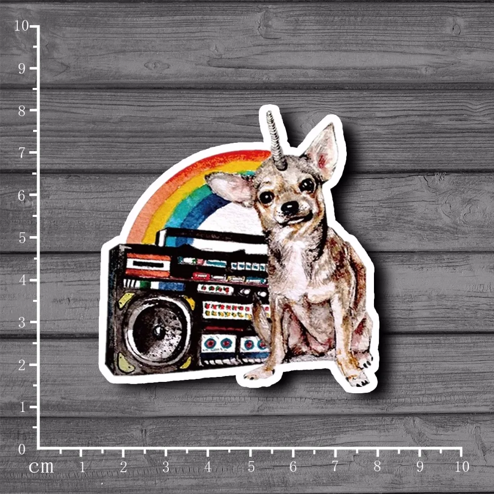 

Rainbow Chihuahua Scrapbooking Stationery Graffiti Sticker Decor For Ablum Diary Scrapbookin Laptop School Supplies[Single]