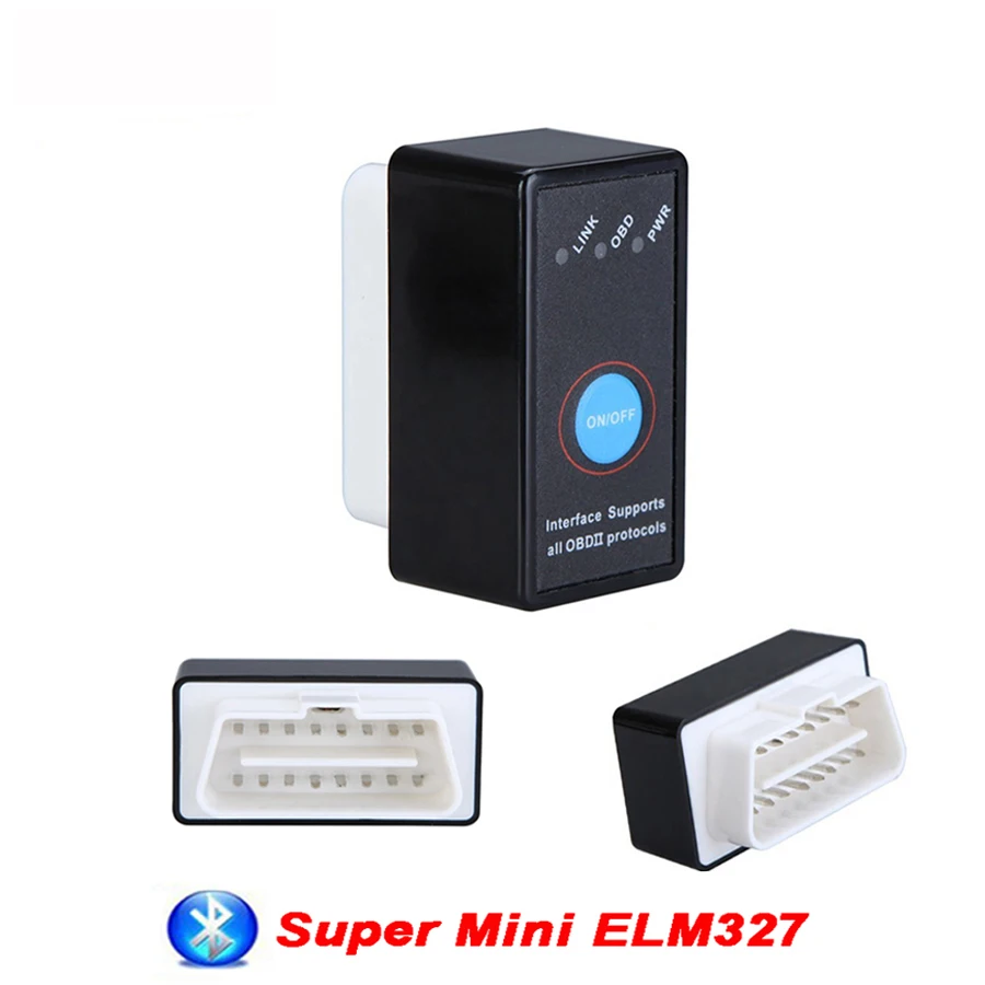 Мини ELM327 Bluetooth V2.1 с переключателем ODB2 ODBII OBD II ELM 327 Тестер Автомобильный