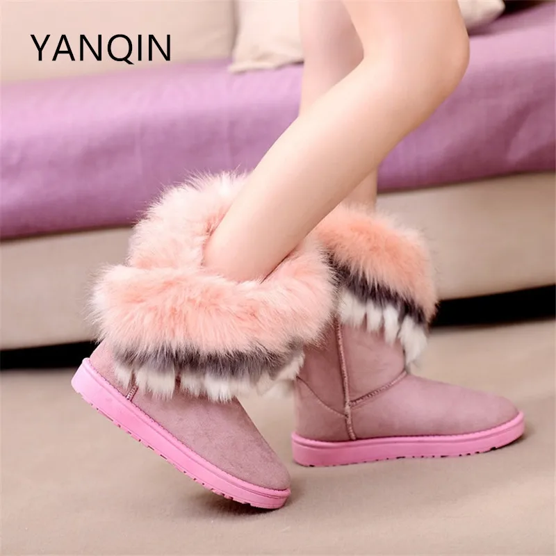 YANQIN/2018 г. новые зимние Нескользящие ботинки на толстой нескользящей подошве с