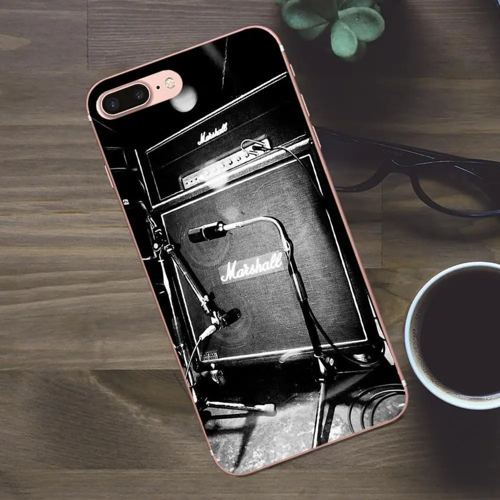 Bixedx Маршалл музыка Коробка мягкие чехлы Капа для Apple iPhone 4 4S 5 5C SE 6 6S 7 8 Plus X Galaxy A3 A5 J1