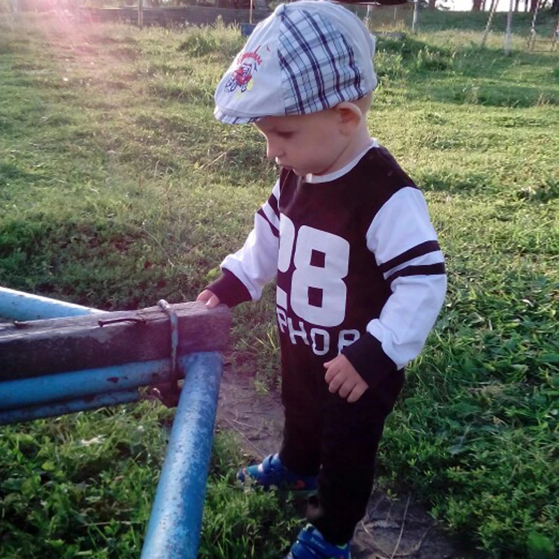 Детские комбинезоны хлопковый флисовый осенне зимний костюм для малышей с