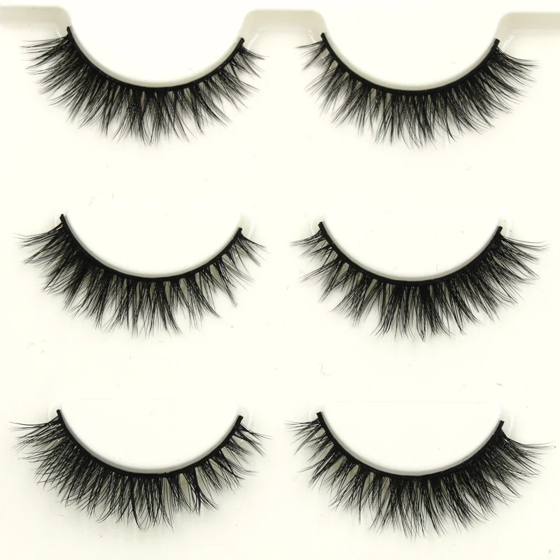 

YOKPN XD-11 Natural Crisscross False Eyelashes Soft Cotton Thread Messy 3D Stereo Short False Eyelashes Dating Fake Eyelashes