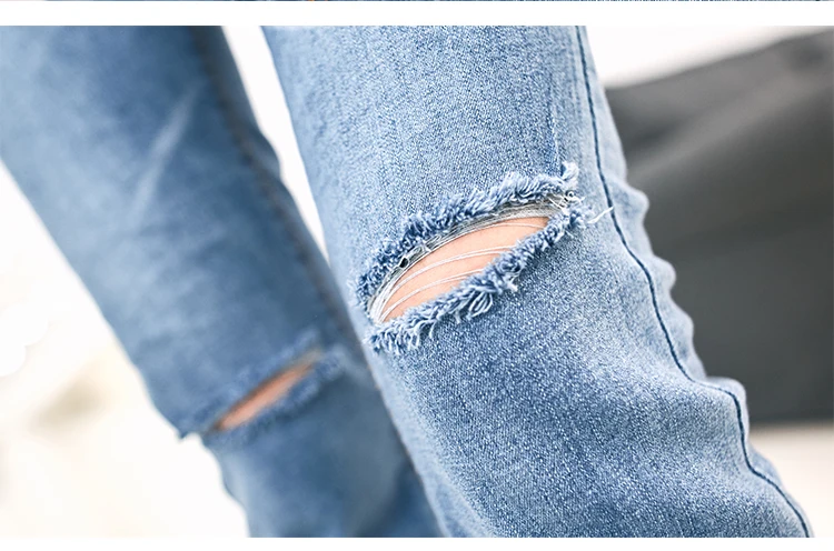 H. ди-джеев Для женщин Высокая Талия бойфренда Джинсы для отверстие Винтаж