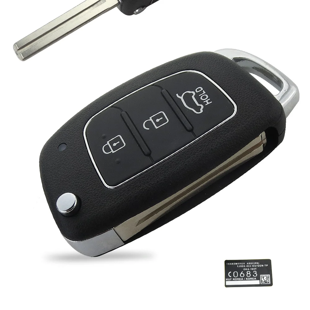 OkeyTech Автомобильный ключ дистанционного управления 433 МГц ID46 чип раскладной