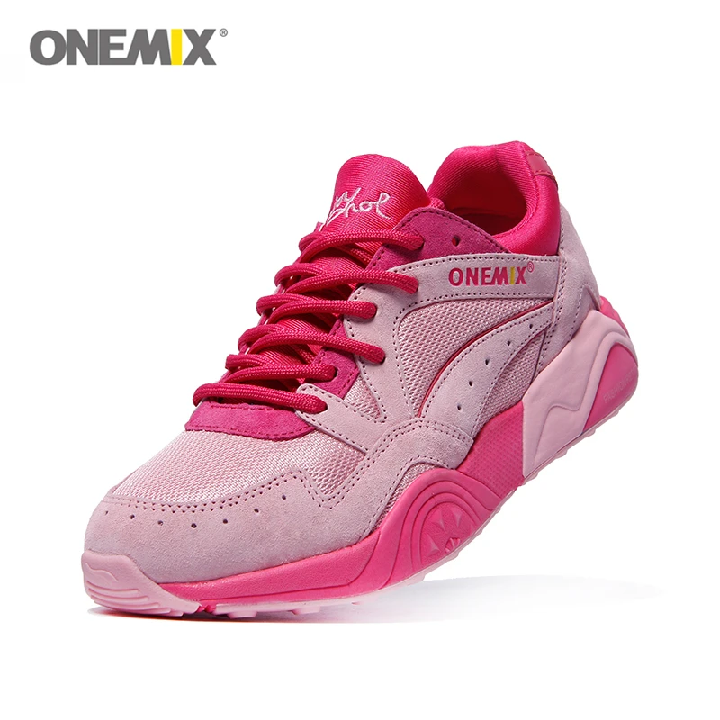 Недорогие женские кроссовки Onemix для бега в стиле ретро синие спортивные женщин