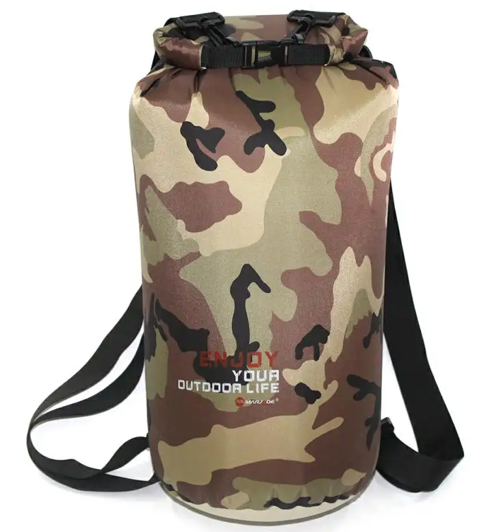 Army camouflage Камуфляжный 20L спортивный морской водостойкий рюкзак сумка для наружного ПВХ водонепроницаемый сухой бассейн непромокаемый пакет рюкзак - Цвет: Army camouflage