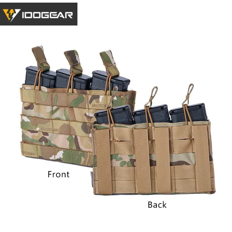IDO gear тройной подсумок 5,56 подсумок с открытым верхом армейский страйкбол снаряжение Wargame военный тактический Магнитный подсумок 3526
