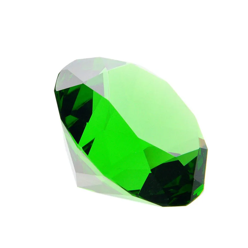 Green Crafts Souvenir Gift Diamond Crystal Home Decoration 40mm Beautiful Decor Paperweight Feng Shui | Дом и сад