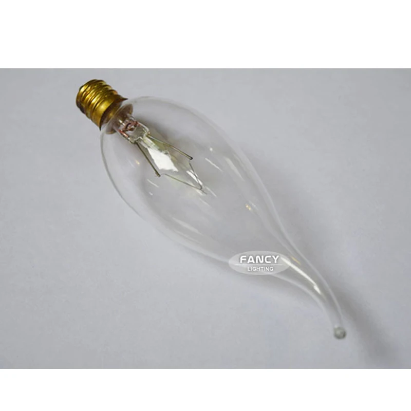 5 шт./лот E12 в винтажном стиле C35J/C35L Свеча хрустальная люстра edison лампа 110V Ретро