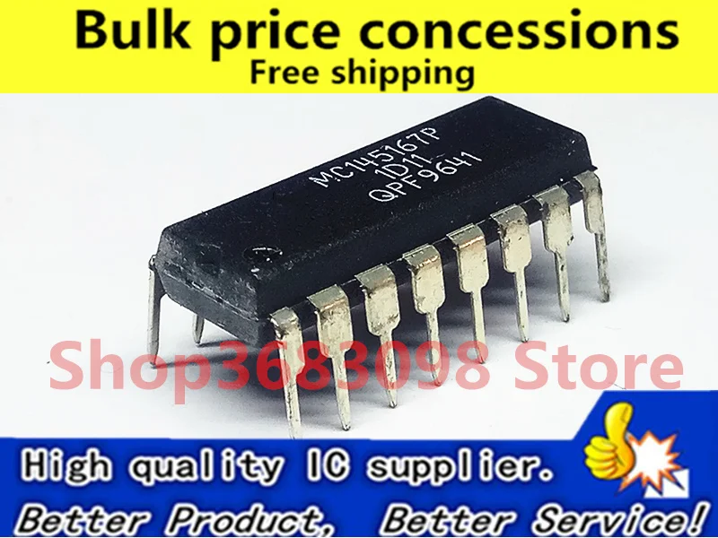 

Free Shipping 10pcs MC145167 MC145167P DIP-16 ic