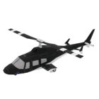 Черный однороторный вертолет самолёт Крафтовая Бумажная модель архитектура 3D DIY Развивающие игрушки ручной работы игра-головоломка для взрослых