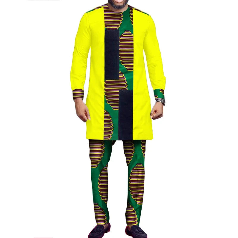 Африканские наряды для мужчин брюки и топы с Африканским принтом Мужской