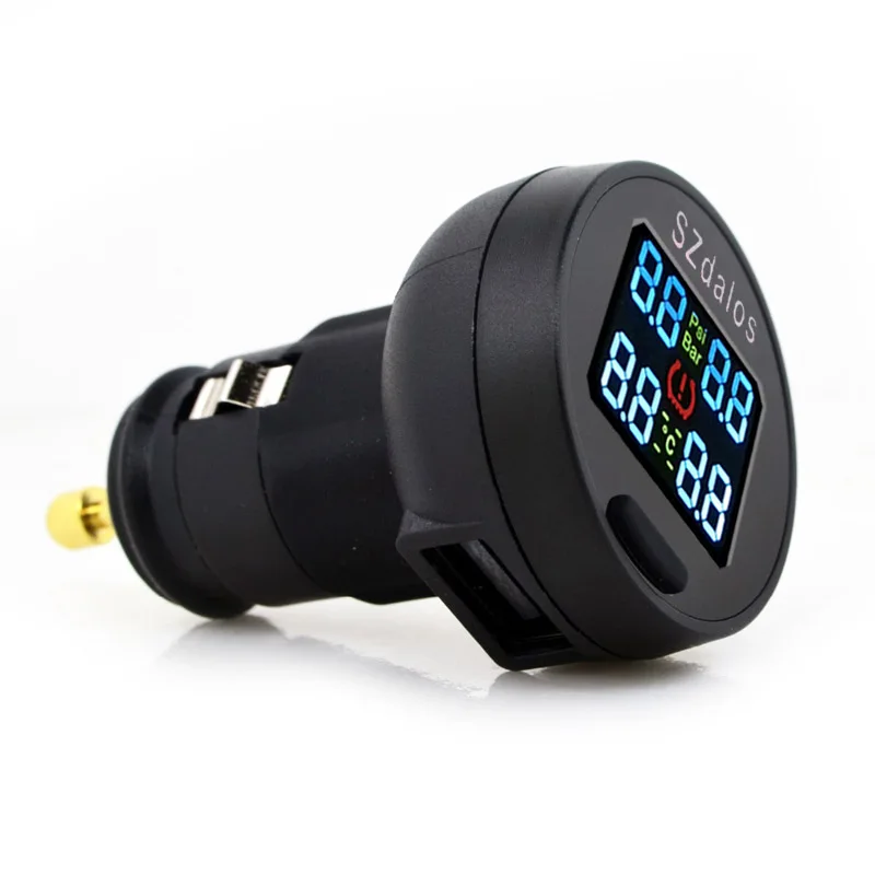 Система контроля давления в шинах TPMS 4 внешних датчика прикуриватель tmps