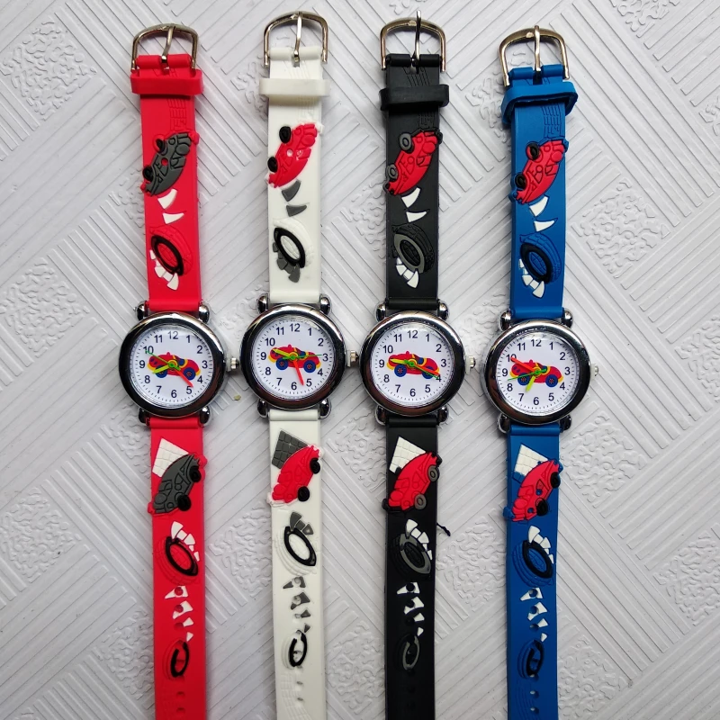 Wholesale promotion !! Cartoon Car Story Kids Watches Students Boys Girls Clock Skates Quartz Children Watch Sports Wristwatches | Наручные