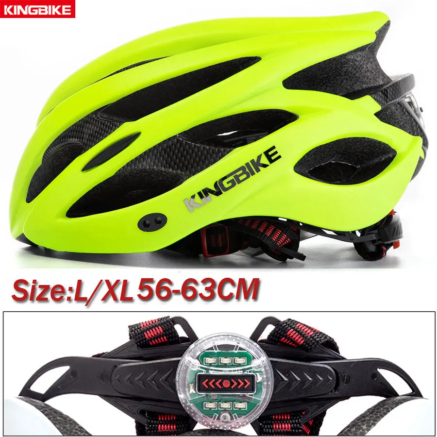 629-Green-XL0 KINGBIKE, велосипедный шлем, ультра-светильник, горная дорога, MTB, качество, пара, велосипедный шлем, с светильник, дышащий, спортивный, велосипедный шлем, M-XL - Цвет: 629-Green-XL0