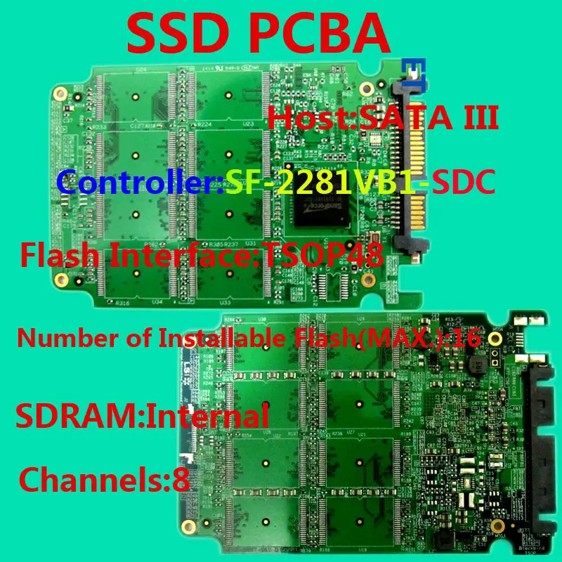 Высококачественная печатная плата SSD PCBA SF2281VB1 контроллер DIY SATA6Gb/s интерфейс флэш