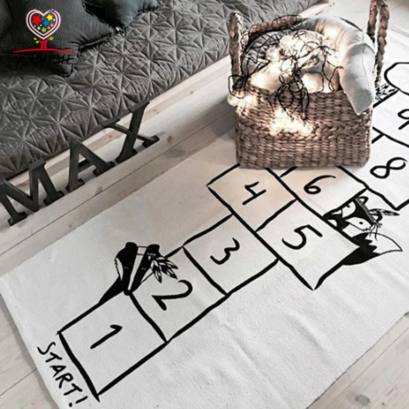 playmat Digital Cotton kids Blanket baby paly mat Kid Sleeping Stroller Crawling Carpet decoration room gym | Мать и ребенок