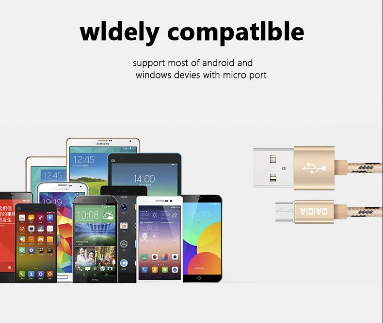 Micro USB кабель для быстрой зарядки USB кабель для передачи данных нейлоновый кабель синхронизации для samsung Xiaomi Redmi Note 4 5 мобильный телефон Android Microusb кабель