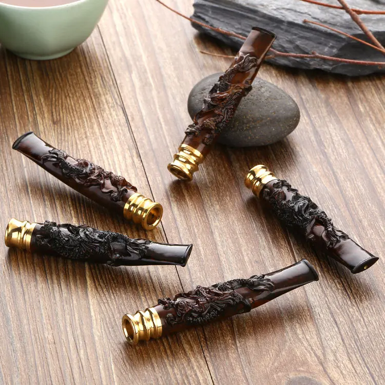 YIHUI Ивовый держатель для сигарет деревянная ручная работа кукуруза набор труб с