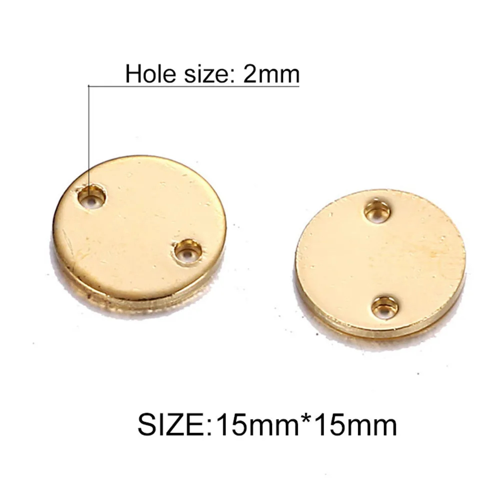 Круглые маленькие штампованные Пустые Подвески с медной полированной