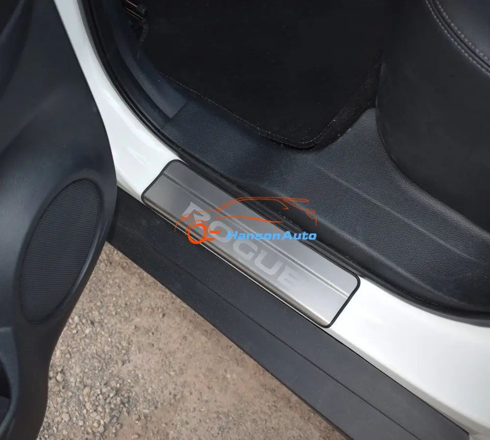 Аксессуары для стайлинга автомобилей для Nissan Rogue T32, Накладка на порог из нержавеющей стали, накладка на пороги, защитная накладка на пороги, Авто Наклейка
