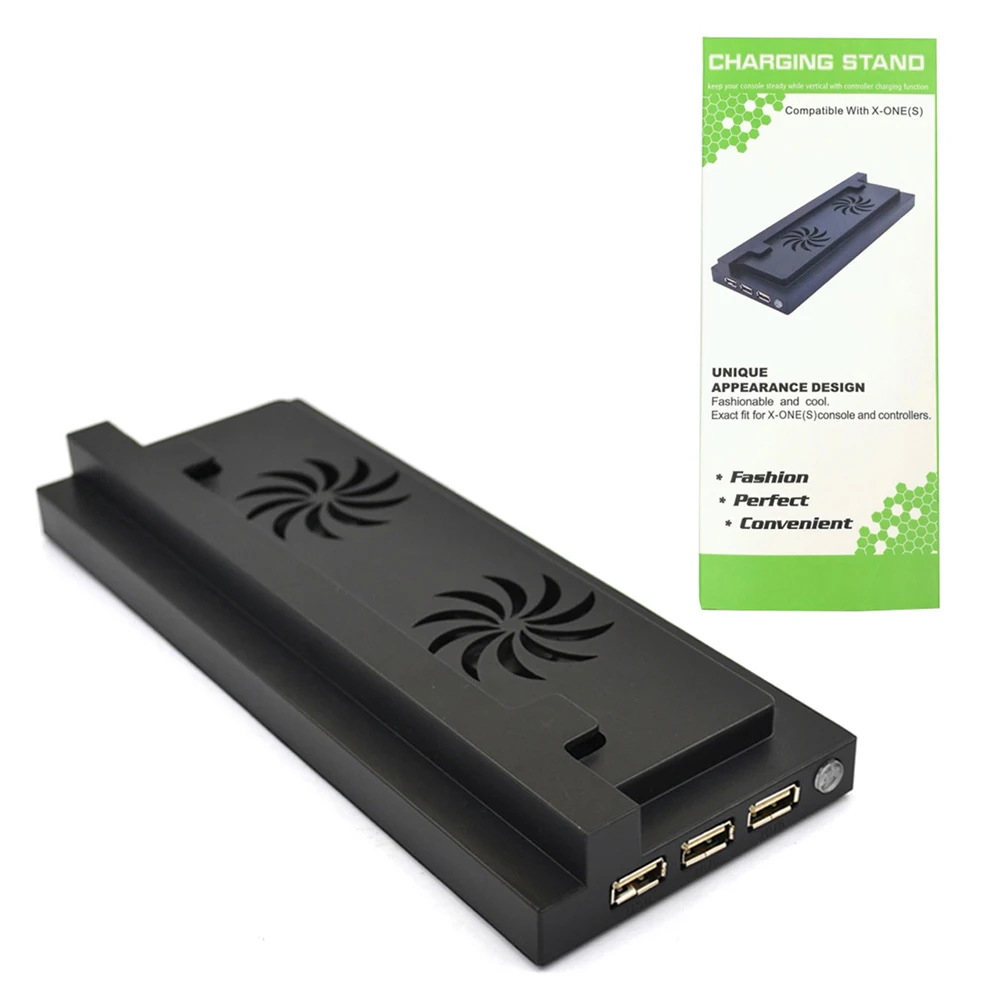 10 шт.лот 3 в 1 вертикальная подставка охлаждающий вентилятор с 3 USB-портами для зарядки для консоли Microsoft Xbox One S (art.: 7a4d7e429) - 7a4d7e429