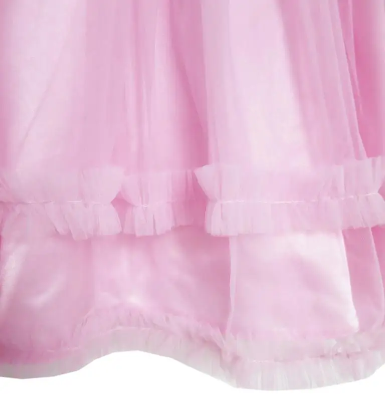 Sunny Fashion платья для девочек новогодние костюмы Цветок Девушка Платье Розовый Тюль