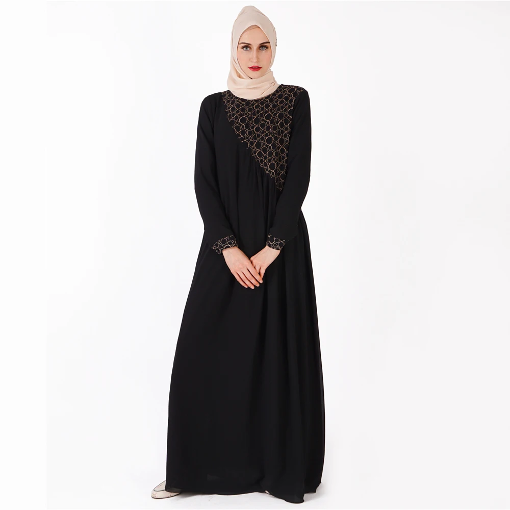 Платье Кафтан Abaya базовое платье из шифона с изнанкой на лето и весну популярное