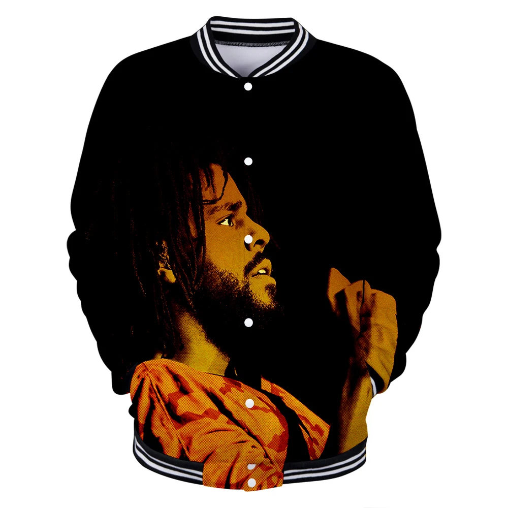 Женская/мужская бейсбольная куртка J. Cole модная повседневная с длинным рукавом в