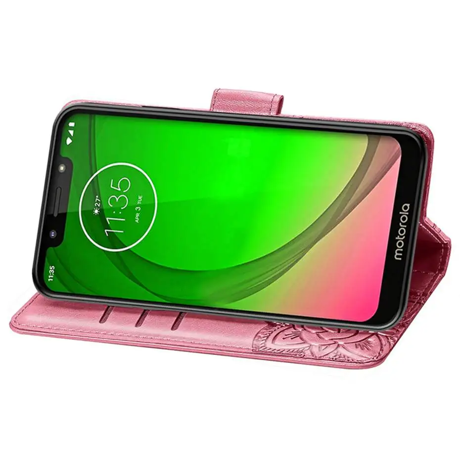 Флип-кейс из искусственной кожи для Motorola Moto G7 play 3D чехол-кошелек с бабочкой